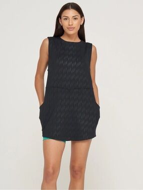 Bad Birdie Mirabel Black Pattern Side Pockets Golf Dress Mini Size Small